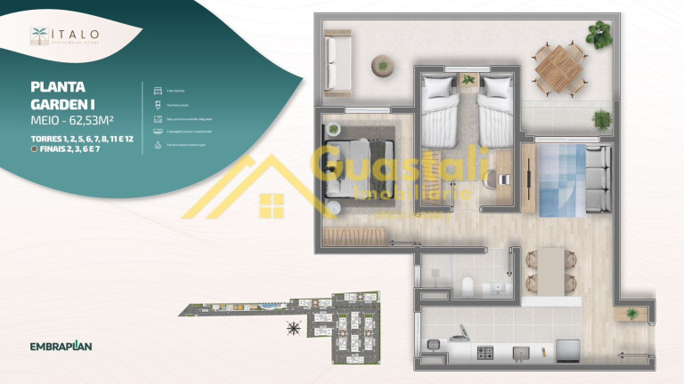 Imagem Apartamento com 2 Quartos à Venda, 49 m² em Jardim Abaeté - Piracicaba Imagem Apartamento com 2 Quartos à Venda, 49 m² em Jardim Abaeté - Piracicaba