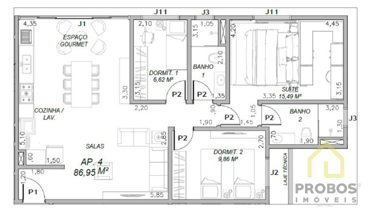 Imóvel com 3 Quartos à Venda, 86 m² em Cidade Nova Ii - Indaiatuba