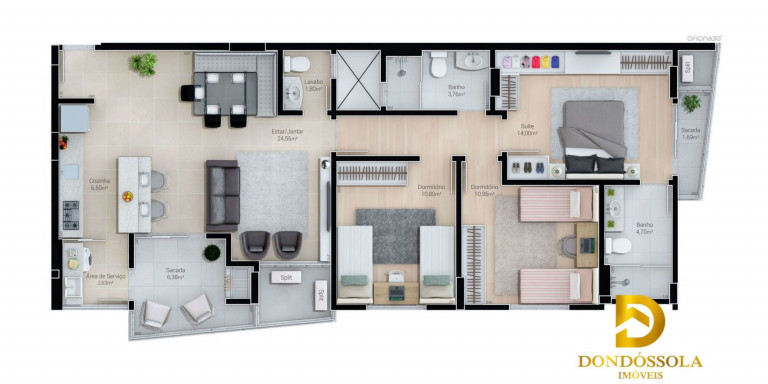 Imagem Apartamento com 3 Quartos à Venda, 109 m² em Centro - Içara Imagem Apartamento com 3 Quartos à Venda, 109 m² em Centro - Içara