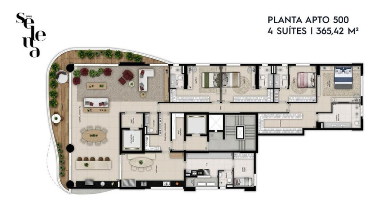 Imagem Apartamento com 4 Quartos à Venda, 463 m² em Setor Oeste - Goiânia