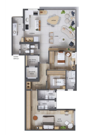 Imagem Apartamento com 3 Quartos à Venda, 126 m² em Jardim Guedala - São Paulo Imagem Apartamento com 3 Quartos à Venda, 126 m² em Jardim Guedala - São Paulo