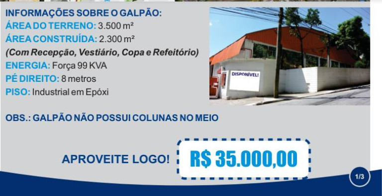 Sala Comercial para Alugar, 3.500 m² em Barueri Centro - Alphaville