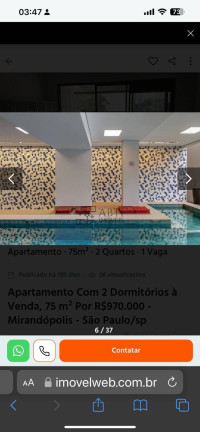 Imagem Apartamento com 2 Quartos à Venda, 50 m² em Mirandópolis - São Paulo Imagem Apartamento com 2 Quartos à Venda, 50 m² em Mirandópolis - São Paulo