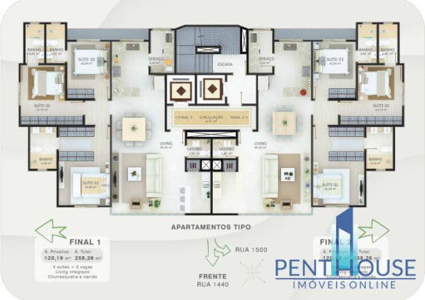 Imagem Apartamento com 3 Quartos à Venda, 120 m² em Centro - Balneário Camboriú Imagem Apartamento com 3 Quartos à Venda, 120 m² em Centro - Balneário Camboriú