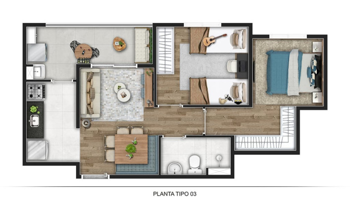 Imagem Imóvel com 2 Quartos à Venda, 45 m² em Recanto Vista Alegre - Cotia