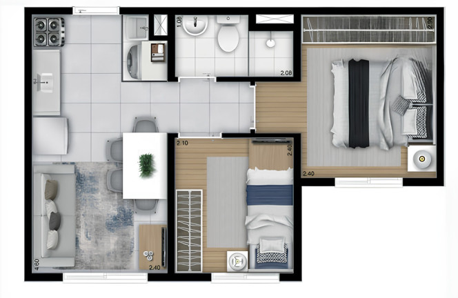 Imagem Imóvel com 2 Quartos à Venda, 32 m² em Jaraguá - São Paulo