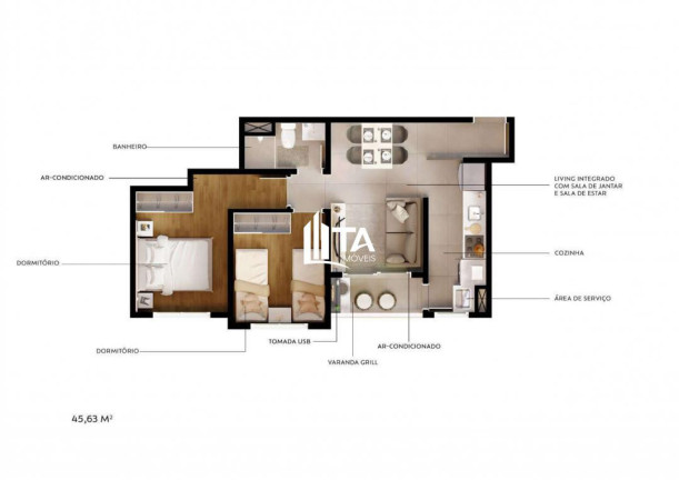 Imagem Imóvel com 2 Quartos à Venda, 45 m² em Jardim Flamboyant - Campinas Imagem Imóvel com 2 Quartos à Venda, 45 m² em Jardim Flamboyant - Campinas