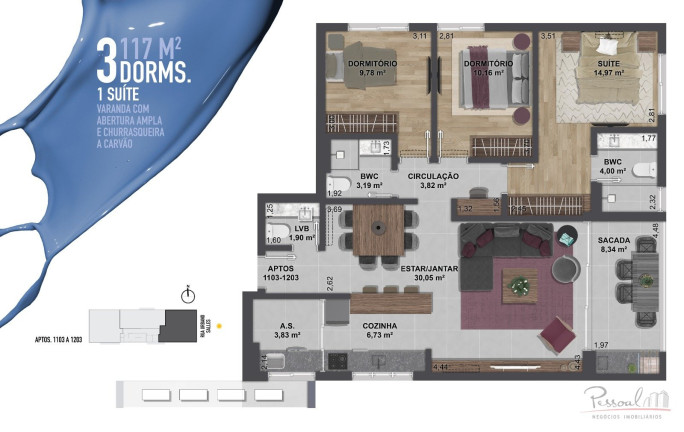 Foto do imóvel Apartamento com 3 Quartos à Venda, 200 m² em Centro - Florianópolis