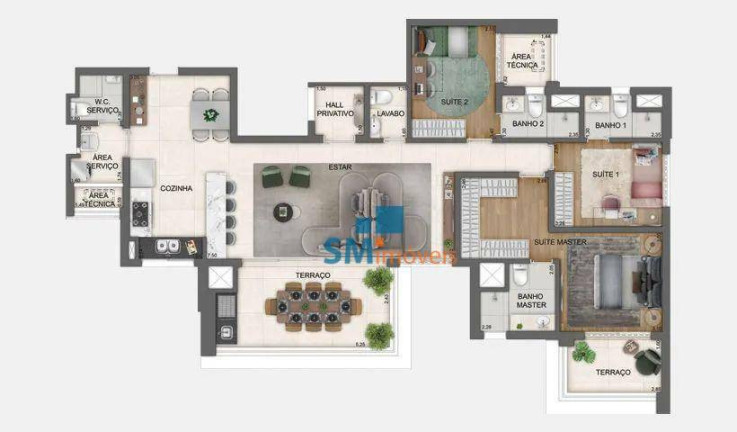 Imagem Apartamento com 3 Quartos à Venda, 138 m² em Santo Amaro - São Paulo Imagem Apartamento com 3 Quartos à Venda, 138 m² em Santo Amaro - São Paulo