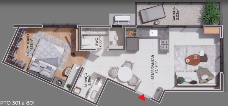 Imagem Apartamento com 1 Quarto à Venda, 47 m² em Coqueiros - Florianópolis Imagem Apartamento com 1 Quarto à Venda, 47 m² em Coqueiros - Florianópolis
