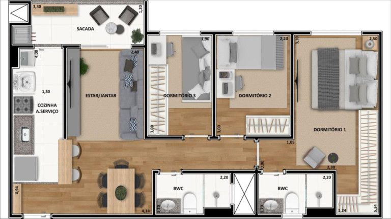 Imagem Apartamento com 3 Quartos à Venda, 64 m² em Centro - Londrina Imagem Apartamento com 3 Quartos à Venda, 64 m² em Centro - Londrina