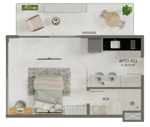 Imagem Apartamento com 1 Quarto à Venda, 35 m² em Jardim Oceania - João Pessoa Imagem Apartamento com 1 Quarto à Venda, 35 m² em Jardim Oceania - João Pessoa