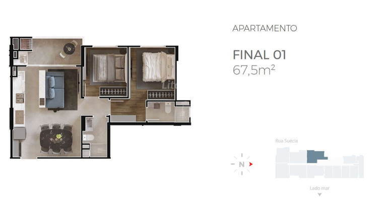 Imagem Apartamento com 2 Quartos à Venda, 71 m² em Praia Brava - Itajaí Imagem Apartamento com 2 Quartos à Venda, 71 m² em Praia Brava - Itajaí
