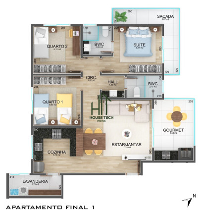 Imagem Apartamento com 2 Quartos à Venda, 69 m² em Balneário Mariluz - Itapoá