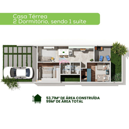 Imagem Casa com 2 Quartos à Venda, 54 m² em Maracanã - Jarinu