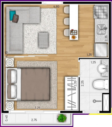 Imagem Imóvel com 2 Quartos à Venda, 38 m² em Vila Ré - São Paulo