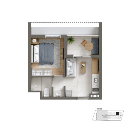 Imagem Apartamento com 1 Quarto à Venda, 23 m² em Vila Mariana - São Paulo