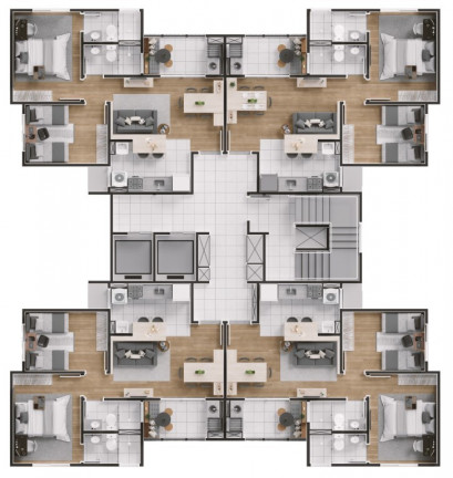 Imagem Apartamento com 2 Quartos à Venda, 55 m² em Jardim Do Bosque - Hortolândia