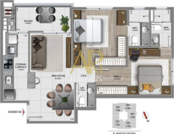Imagem Apartamento com 2 Quartos à Venda, 81 m² em Canto - Florianópolis