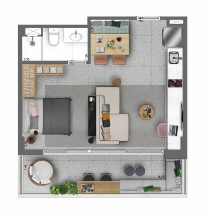 Imagem Studio com 1 Quarto à Venda, 19 m² em Centro - São Paulo