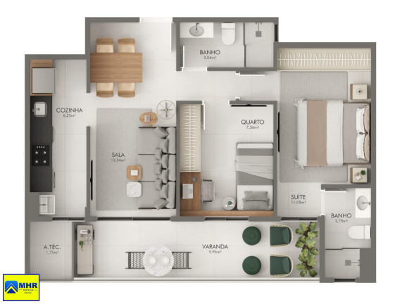 Imagem Imóvel com 2 Quartos à Venda, 65 m² em Jardim Da Penha - Vitória Imagem Imóvel com 2 Quartos à Venda, 65 m² em Jardim Da Penha - Vitória