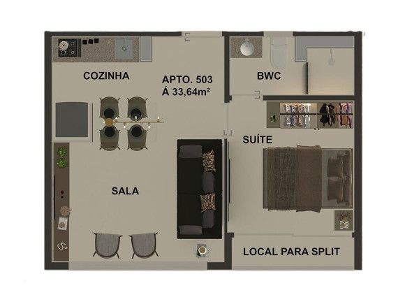 Imagem Apartamento com 1 Quarto à Venda, 49 m² em Graças - Recife
