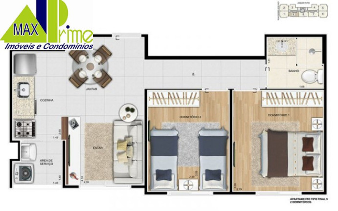 Imagem Apartamento com 2 Quartos à Venda, 57 m² em Quarta Parada - São Paulo