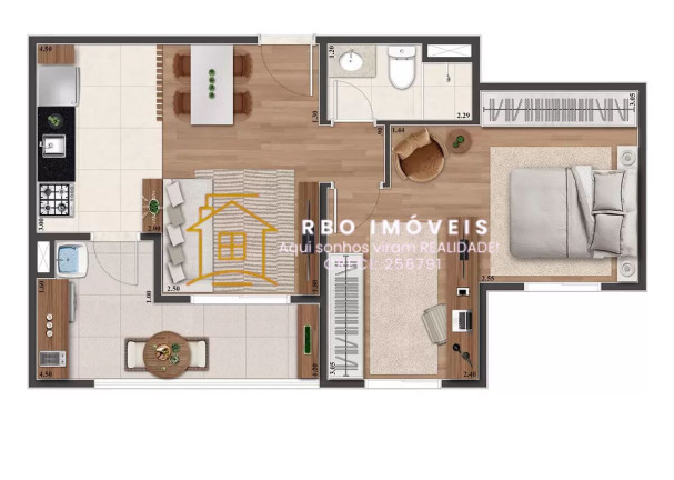 Imagem Apartamento com 2 Quartos à Venda, 53 m² em Aldeia - Barueri