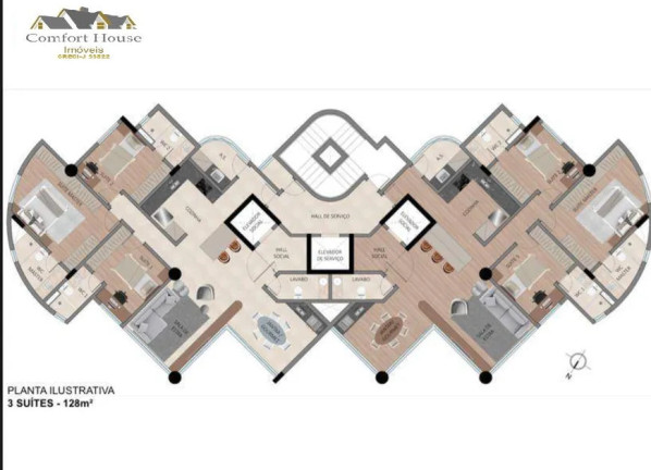 Imagem Apartamento com 3 Quartos à Venda, 130 m² em Jardim - Santo André Imagem Apartamento com 3 Quartos à Venda, 130 m² em Jardim - Santo André