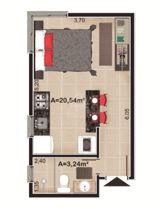 Imagem Apartamento com 2 Quartos à Venda, 98 m² em Camobi - Santa Maria Imagem Apartamento com 2 Quartos à Venda, 98 m² em Camobi - Santa Maria