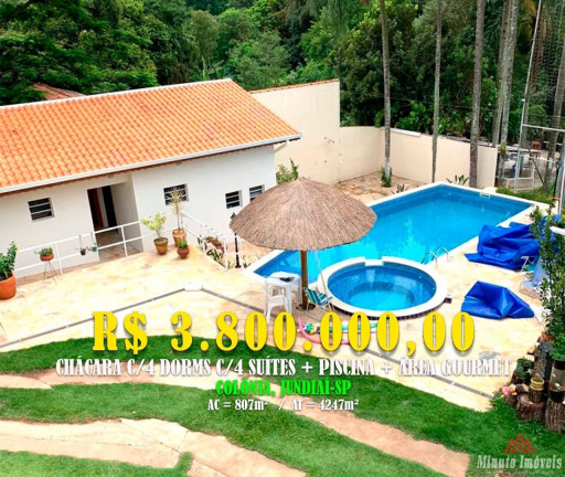 Imóvel com 4 Quartos à Venda, 4.247 m² em Núcleo Colonial Barão De Jundiaí - Jundiaí