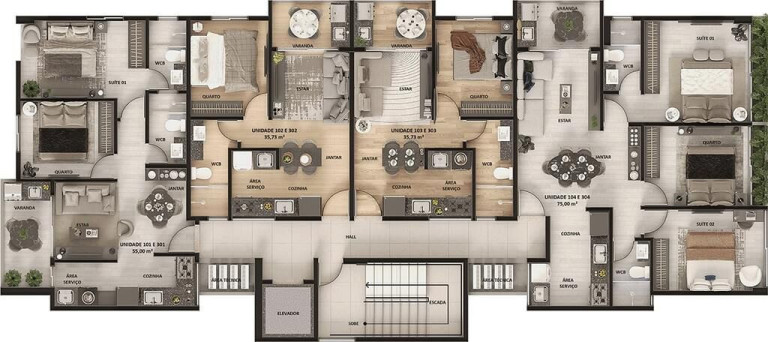 Imagem Apartamento com 2 Quartos à Venda, 61 m² em Intermares - Cabedelo