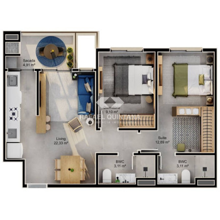 Imagem Apartamento com 2 Quartos à Venda, 64 m² em Saco Grande - Florianópolis