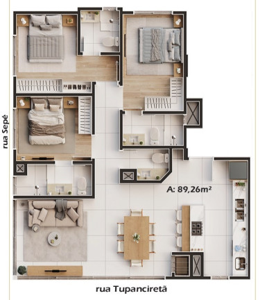 Imagem Apartamento com 3 Quartos à Venda, 89 m² em Navegantes - Capão Da Canoa Imagem Apartamento com 3 Quartos à Venda, 89 m² em Navegantes - Capão Da Canoa