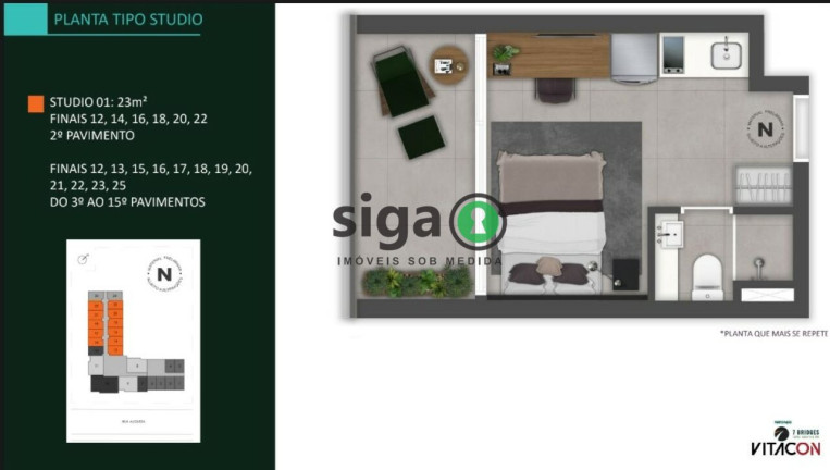 Imagem Apartamento com 1 Quarto à Venda, 23 m² em Jardins - São Paulo