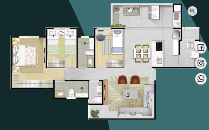 Imagem Apartamento com 3 Quartos à Venda, 92 m² em Campestre - Santo André Imagem Apartamento com 3 Quartos à Venda, 92 m² em Campestre - Santo André