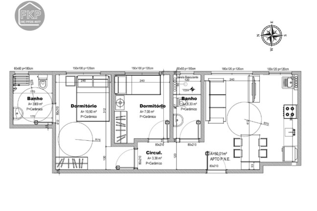 Imagem Apartamento com 2 Quartos à Venda, 50 m² em Ressacada - Itajaí