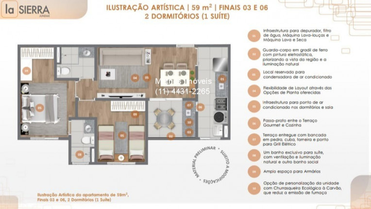 Imagem Imóvel com 2 Quartos à Venda, 59 m² em Medeiros - Jundiaí