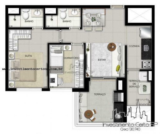 Imagem Apartamento com 2 Quartos à Venda, 63 m² em Butantã - São Paulo
