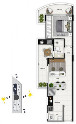 Imagem Apartamento com 1 Quarto à Venda, 54 m² em Guilhermina - Praia Grande Imagem Apartamento com 1 Quarto à Venda, 54 m² em Guilhermina - Praia Grande