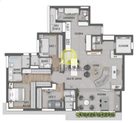 Imagem Apartamento com 3 Quartos à Venda, 151 m² em Batel - Curitiba Imagem Apartamento com 3 Quartos à Venda, 151 m² em Batel - Curitiba