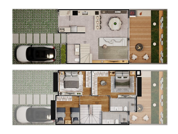 Imagem Casa com 3 Quartos à Venda, 102 m² em Santa Felicidade - Curitiba Imagem Casa com 3 Quartos à Venda, 102 m² em Santa Felicidade - Curitiba