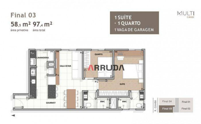 Imagem Apartamento com 2 Quartos à Venda, 56 m² em Ciro Nardi - Cascavel Imagem Apartamento com 2 Quartos à Venda, 56 m² em Ciro Nardi - Cascavel