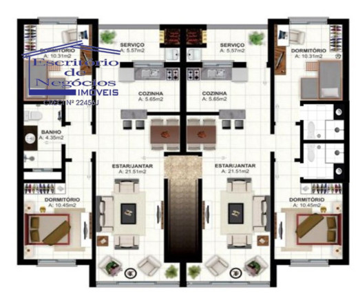 Imagem Imóvel com 2 Quartos à Venda, 106 m² em Atlântida - Xangrila