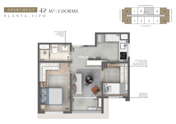 Imagem Imóvel com 1 Quarto à Venda, 43 m² em Campo Belo - São Paulo