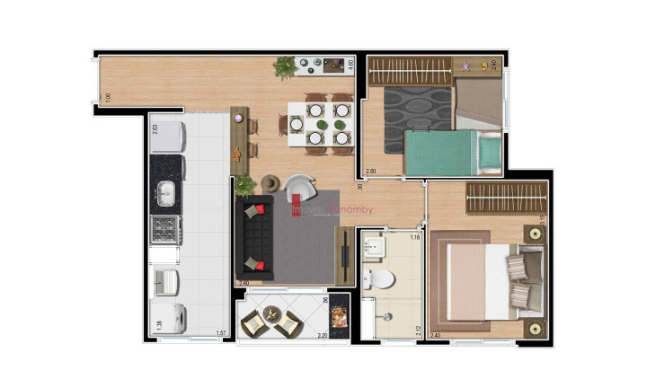 Imagem Apartamento com 2 Quartos à Venda, 48 m² em Vila Andrade - São Paulo