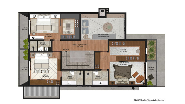 Casa de Condomínio com 3 Quartos à Venda, 262 m² em Tomazetti - Santa Maria