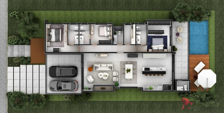 Imagem Casa de Condomínio com 3 Quartos à Venda, 268 m² em Condomínio Reserva Das águas - Torres