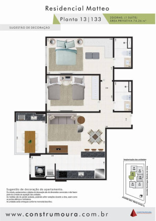 Imagem Apartamento com 2 Quartos à Venda, 74 m² em Vila Atlântica - Mongaguá