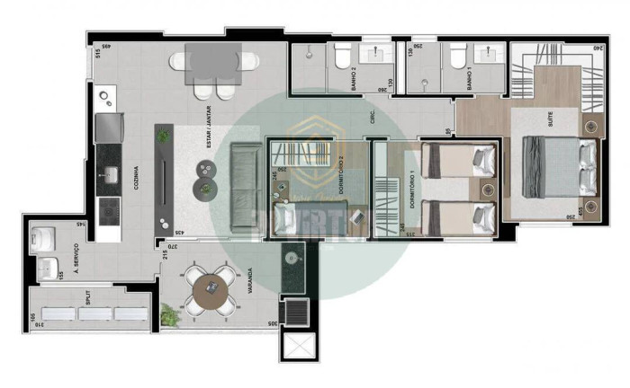 Imagem Apartamento com 3 Quartos à Venda, 89 m² em Cuiabá